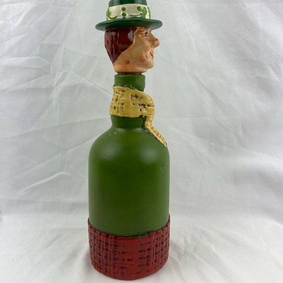Vintage Ceramic Irish Man in Tweed Wine Liquor Decanter with Carved Stopper - Picture 8 of 13